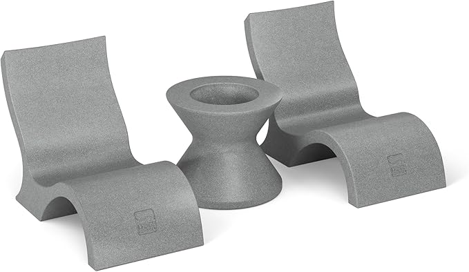 Ledge Lounger Signature Lowback Chair Set - Two Chairs - Ice Bin Side Table - in-Pool - On-Deck - Water Depths 0-9” - Photo 1