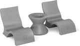Ledge Lounger Signature Lowback Chair Set - Two Chairs - Ice Bin Side Table - in-Pool - On-Deck - Water Depths 0-9” - Photo 1