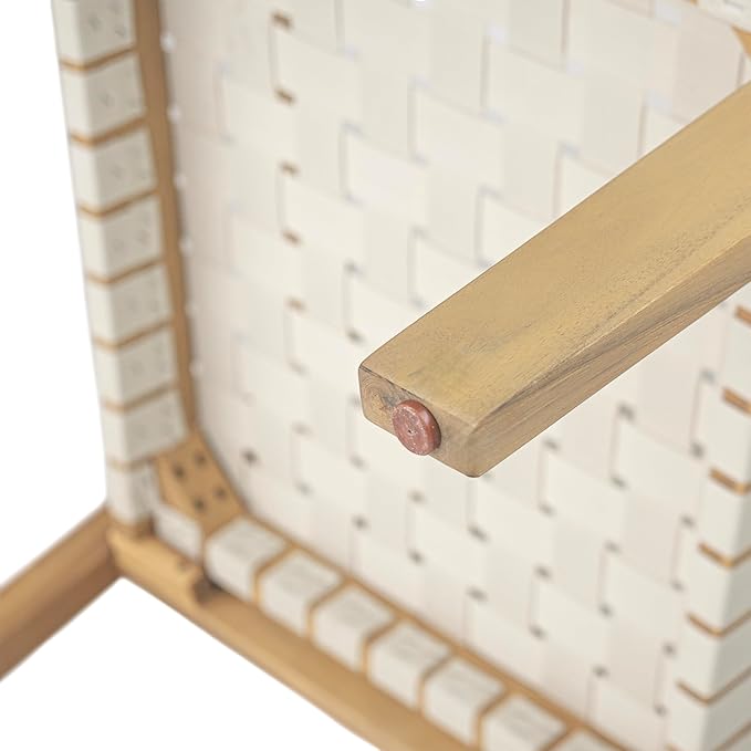 Merax Patio Furniture Acacia Wood Armchair Set of 2, 2 Pieces Woven Rope Outdoor Lounge Chair - Photo 7