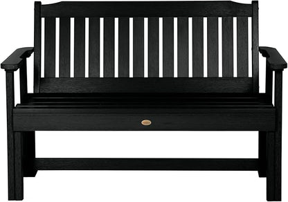 Sequoia Professional CM-BENSQ42-BKE Commercial Grade Exeter 4 Foot Garden Bench, Black