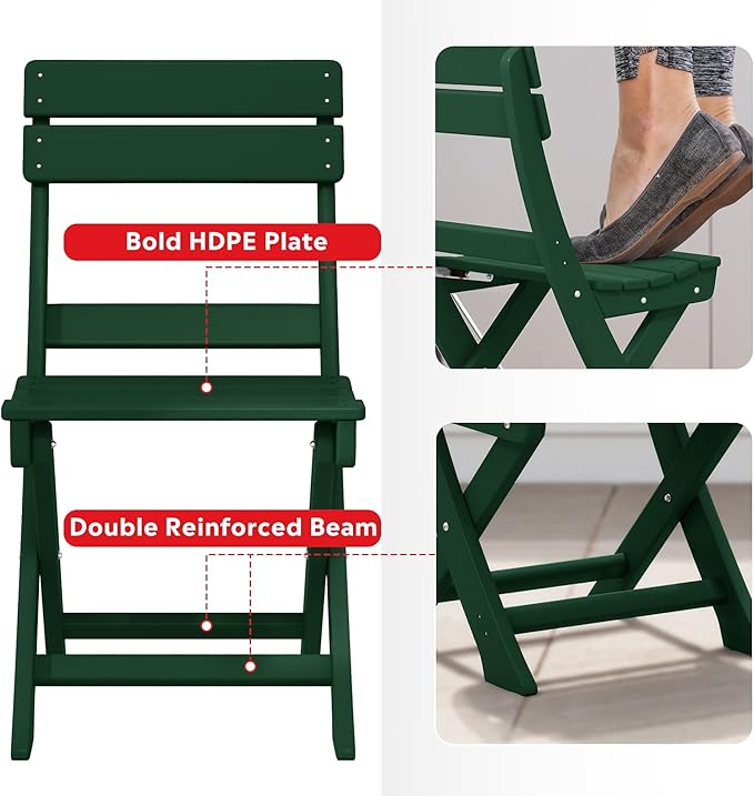Costaelm Outdoor Patio Modern Folding Dining Chair - Photo 4