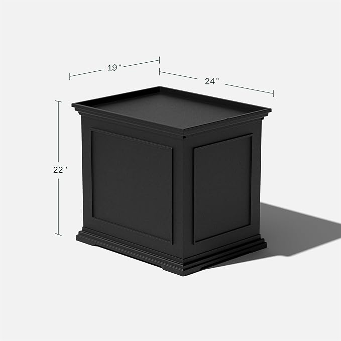 Veradek Brixton Tray Table - 2-in-1 Outdoor Side Table with Storage and Tray for Patio/Porch - Photo 3