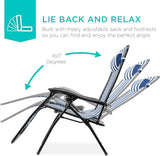 Best Choice Products Set of 2 Adjustable Steel Mesh Zero Gravity Lounge Chair Recliners w/Pillows and Cup Holder Trays - Photo 3