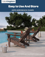 6-Piece Folding Adirondack Chair Set with Cup Holders, Ottomans, Side Table & 9FT Patio Umbrella with Base - Photo 9