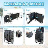 Backpack Sun Tanning Chair with Face Hole & Beach Table - Photo 8