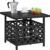 Yaheetech Outdoor Side Table with Umbrella Hole - Photo 1