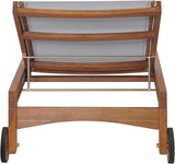 Christopher Knight Home Tristy Chaise Lounge Chair Outdoor, Acacia Wood Frame Sunbathing Pool Lounger - Photo 4