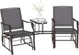 Outsunny Outdoor Glider Chairs with Coffee Table - Photo 1