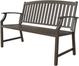 Grand patio 52" Farmhouse Outdoor Bench, Garden Benches with Anti-Rust Aluminum Powder Coated Frame - Photo 9