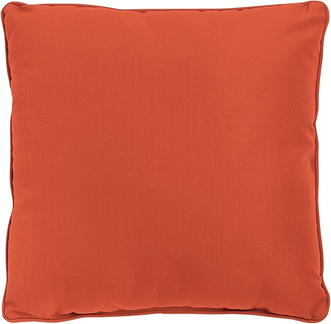 BrylaneHome 20" Square Throw Pillow - Patio & Outdoor - Water, Stain & Fade Resistant - Geranium - Photo 1