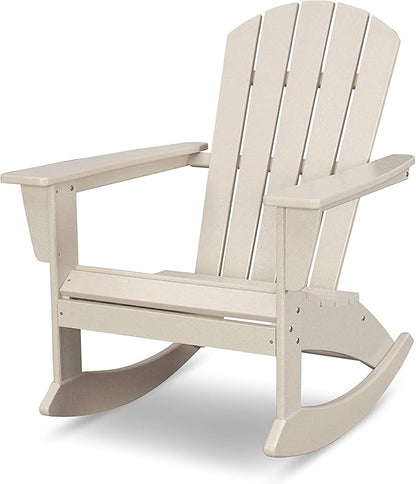 POLYWOOD® Nautical Adirondack Rocking Chair in Sand