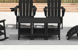 KINGYES Outdoor Side Table Set of 6, Double Layer Adirondack End Table- Black - Photo 1