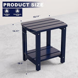 Adirondack Side Table, Double Outdoor Side Tables 18" Solid End Tables - Photo 3