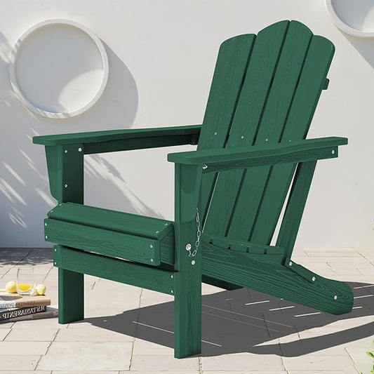 KINGYES Folding HDPE Adirondack Chairs