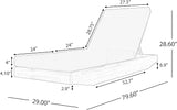 Christopher Knight Home Maril Acacia Wood Chaise Lounge Chair Outdoor, Adjustable Backrest Sun Lounger Recliner - Photo 2