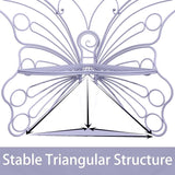 Purple Cute Butterfly Benches for Outdoors, Pretty Garden Bench & 50" Metal Outside Bench - Photo 4