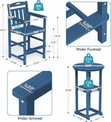 Ciokea 3-Pcs Bistro Table and Chairs - Photo 3