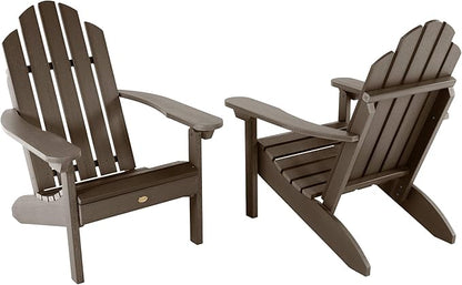 Highwood Classic Westport Adirondack Chairs, 2-Piece Set, Weathered Acorn