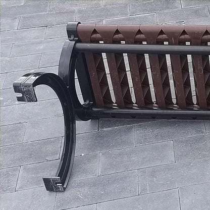Outdoor Metal Garden Bench - Weather-Proof Park Furniture for Yard, Front Porch, and Pathway