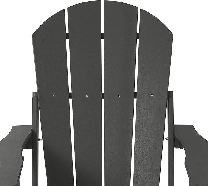 WestinTrends Malibu Folding Adjustable Adirondack Chair with Retractable Ottoman and Cup Holder, Gray