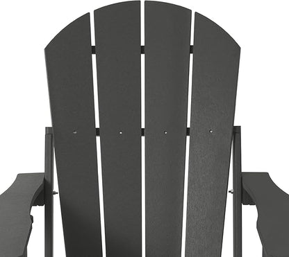 WestinTrends Malibu Folding Adjustable Adirondack Chair with Retractable Ottoman and Cup Holder, Gray