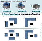SUNLEI 7pcs Patio Conversation Sets Outdoor Furniture Sets - Photo 5