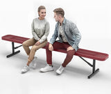 Heavy-Duty Outdoor Metal Bench, Thermoplastic-Coated, Portable, Weatherproof, Commercial-Grade for Parks, Gardens - Photo 1