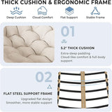 SWITTE Oversized Rocking Papasan Chair, Outdoor Wicker Egg Rocker with Thick Cushion - Photo 4