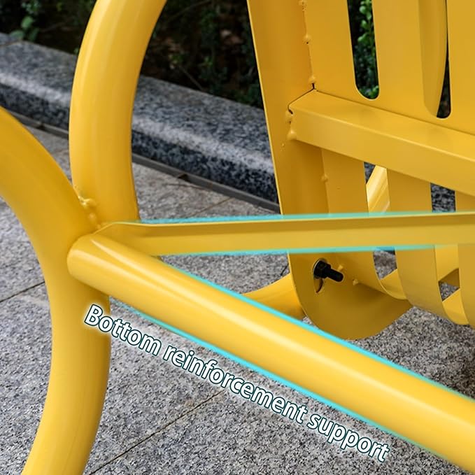 Outdoor Bench, 2 Seater Garden Patio Bench, Metal Bench with Curved Design, Park Bench with Backrest and Armrest for Front Porch Park Outside Furniture Decor(Green)