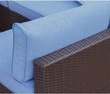COSIEST 2-Piece Outdoor Furniture Add-on Armless Chairs for Expanding Chocolate Brown Wicker Sectional Sofa Set w - Photo 4