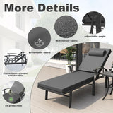 ALAULM Aluminum Pool Lounge Chair Set 3 Pieces - Photo 3