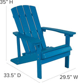 Flash Furniture Charlestown Commercial Grade Indoor/Outdoor Adirondack Chair - Photo 3