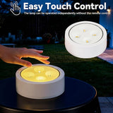 18" Cutout Metal Outdoor Side Table with 3-Mode LED Lights, Modern Decorative Drum End Table - Photo 8