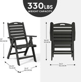 Costaelm Outdoor Adjustable Highback Folding Patio Dining Chair - Photo 3