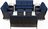 Joyside Wicker Patio Furniture Set, 10 Piece Outdoor Furniture Set with Thickened Cushions, High Back, Deep Seating - Photo 7