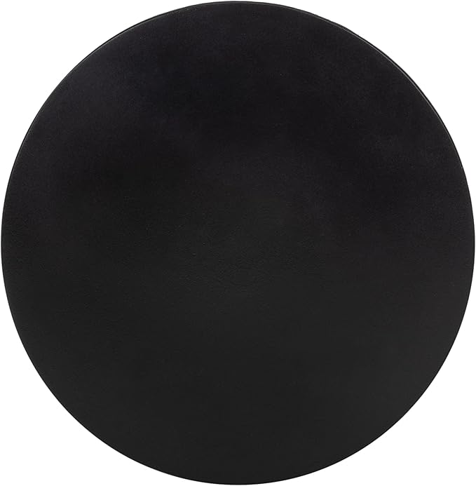 SAFAVIEH Outdoor Haruki Black Modern Concrete Round Accent Table