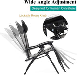COSTWAY Zero Gravity Lounge Chair, Patio Rattan Recliner with Pillow, Lockable, Foldable & Lightweight - Photo 8