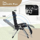 Athena Collection 3 in 1 Patio Lounge Chair Foldable Camping Chair with Headrest Chaise Lounge Nap Chair with Removable - Photo 7