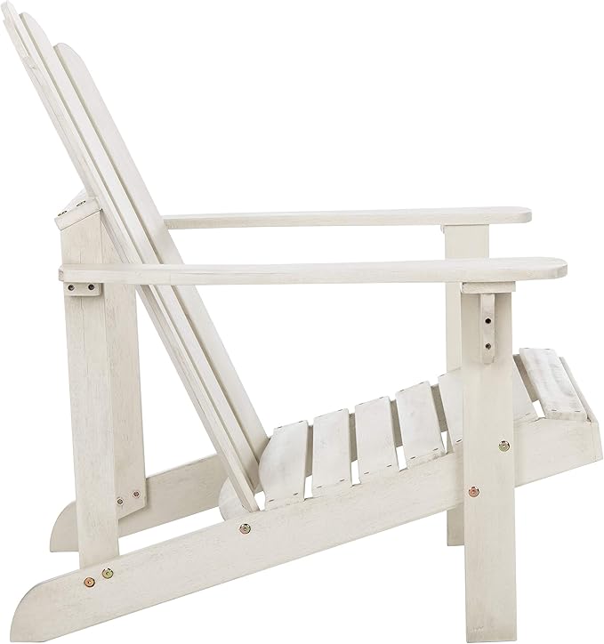 Safavieh Outdoor Topher White Wash Classic Adirondack Chair - Photo 8