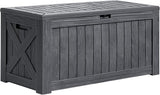 Greesum 120 Gallon Deck Box, Resin Outdoor Storage Container for Patio Furniture, Garden Tools, Pool Accessories - Photo 1