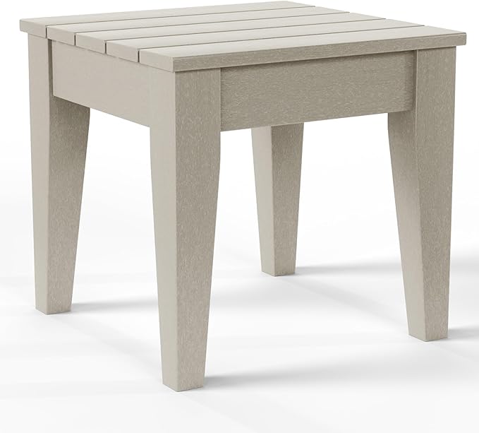 Costaelm Small Outdoor Side Table, Patio End Table Weather Resistant Outdoor Coffee Table - Photo 1