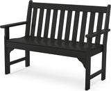 POLYWOOD GNB48BL Vineyard 48" Bench, Black - Photo 1