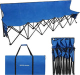 G GOOD GAIN Portable Soccer Bench - Team Bench Soccer 6 Seats with Bag, Sideline Folding Bench - Photo 1