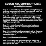 COATEDOUTDOORFURNITURE Heavy-Duty Portable ADA-Compliant Outdoor Picnic Table with Umbrella Hole - Photo 9