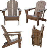 Domi Folding Adirondack Chair, HDPE Adirondack Chair with Cup Holder - Photo 8