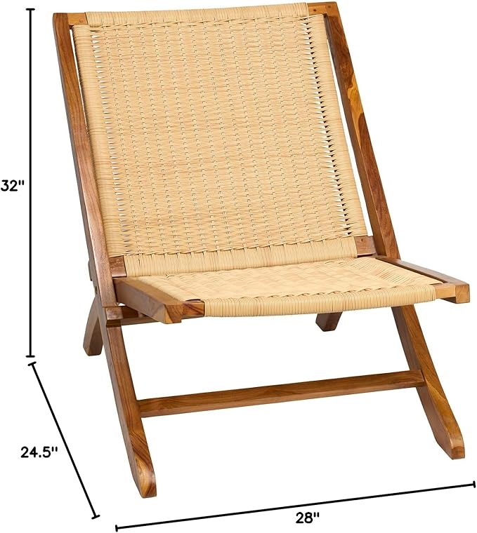 TeakCraft Teak Rattan Lounge Chair – Foldable - Photo 2