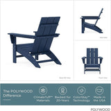 POLYWOOD Modern Adirondack Chair – All-Weather Outdoor Lawn Adirondack Chairs – HDPE - Photo 4