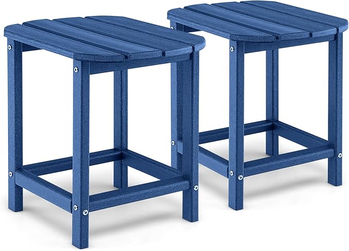 Giantex Outdoor Side Table, 18-Inch Small Patio Table, Weather Resistant HDPE Adirondack Table - Photo 1