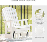 Signature Design by Ashley Hyland Wave Outdoor Casual Swivel Glider Adirondack Chair with 360-Degree Swivel - Photo 5