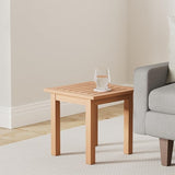 Furinno FG18506 Tioman Hardwood Patio Furniture Outdoor End Table, Natural - Photo 2
